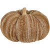Clayre & Eef 65435 Dekorativní dýně hnědá béžová Polyester Ø 25x16 cm Venkovský styl