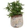 Clayre & Eef 6TE0527L Květináč terakota béžová Ø 18x17 cm venkovský styl