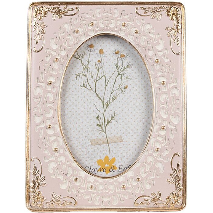 Clayre & Eef 2F1146 Fotorámeček Pink Gold 15x2x20 cm 10x15 cm