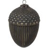 Clayre & Eef 6GL4528XL Vánoční ozdoba na stromeček černá zlatá 18x27 cm