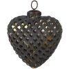 Clayre & Eef 6GL4529L Vánoční ozdoby na stromeček černé zlato 10x4x11 cm