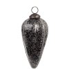 Clayre & Eef 6GL4530S Vánoční ozdoby na stromeček černostříbrné Ø 6x13 cm