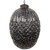 Clayre & Eef 6GL4531M Vánoční ozdoba na stromeček černá šedá Ø 13x18 cm