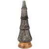 Clayre & Eef 65387 Vánoční stromek stříbrný černý Ø 15x44 cm