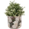 Clayre & Eef 6TE0516L Květináč terakota béžová zelená Ø 17x15 cm venkovský styl