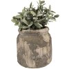 Clayre & Eef 6TE0518M Květináč šedobéžový Ø 14x13 cm