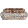 Clayre & Eef 6TE0522L Květináč béžový modrý 27x15x9 cm