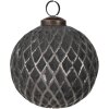 Clayre & Eef 6GL4685 Vánoční ozdoba na stromeček šedá Ø 10x10 cm