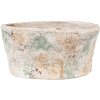 Clayre & Eef 6TE0533M Květináč béžovo zelený 22x13x11 cm