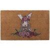 Clayre & Eef Rohožka hnědobéžová 75x45x1 cm Romantické kokosové vlákno PVC