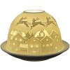 Clayre & Eef 6CE1820 Stojánek na čajovou svíčku porcelánový bílý Ø 12x8 cm Vánoce