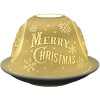 Clayre & Eef 6CE1822 Stojánek na čajovou svíčku Merry Christmas Ø 12x8 cm Bílá