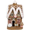 Clayre & Eef 6MG0054 Dekorace perníková chaloupka s LED 22x18x39 cm