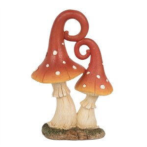 Clayre & Eef 6PR4160 Dekorace Houba červená oranžová 11x7x17 cm