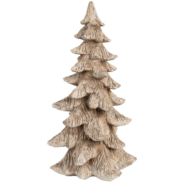 Clayre & Eef 6PR4161 Vánoční stromek dekorace hnědá 19x19x39 cm