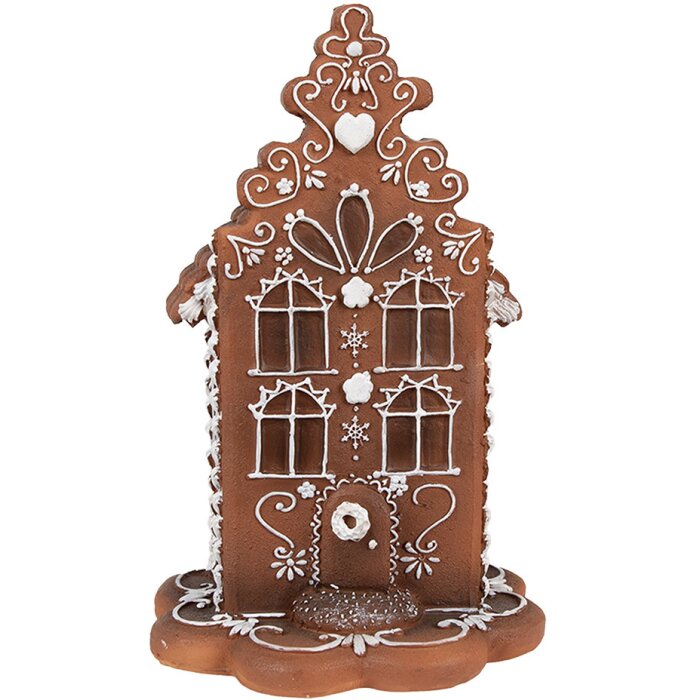 Clayre & Eef 6PR4344 Dekorace perníková chaloupka s LED diodami 13x13x20 cm