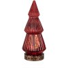 Clayre & Eef 6GL4569R Vánoční stromek s LED diodami červený Ø 7x16 cm