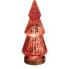 Clayre & Eef 6GL4569R Vánoční stromek s LED diodami červený Ø 7x16 cm