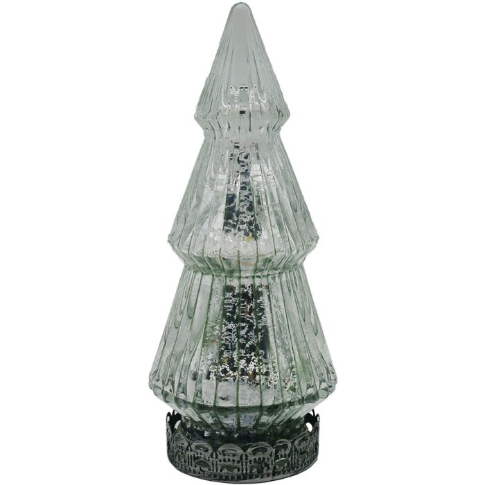 Clayre & Eef 6GL4569ZI Vánoční stromek s LED diodami Ø 7x16 cm