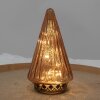 Clayre & Eef 6GL4571KO Vánoční stromek s LED Ø 11x19 cm měděný