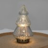 Clayre & Eef 6GL4573ZI Vánoční stromek s LED diodami stříbrný Ø 13x23 cm