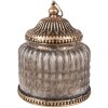 Clayre & Eef 6GL4598 Dekorace sklo s LED Ø 10x13 cm vintage styl
