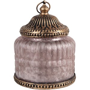 Clayre & Eef 6GL4599 Dekorace s LED diodami Ø 10x13 cm Vintage Pink Brown