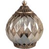 Clayre & Eef 6GL4585 Dekorace LED lucerna Ø 15x19 cm Měděné sklo
