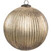 Clayre & Eef 6GL4549L Zlatá ozdoba na vánoční stromek Ø 20x20 cm