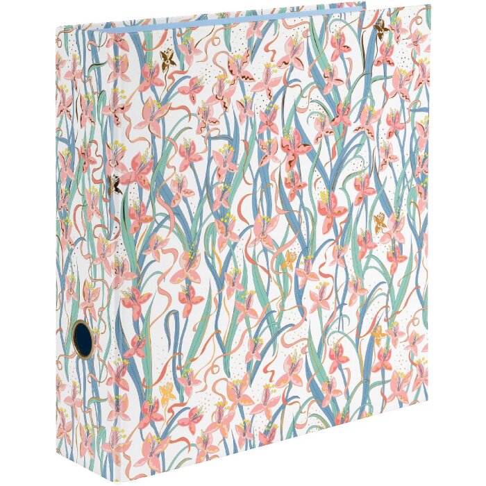 Goldbuch Garden Chic Bílý pákový pořadač 28x32 cm se zlatou ražbou