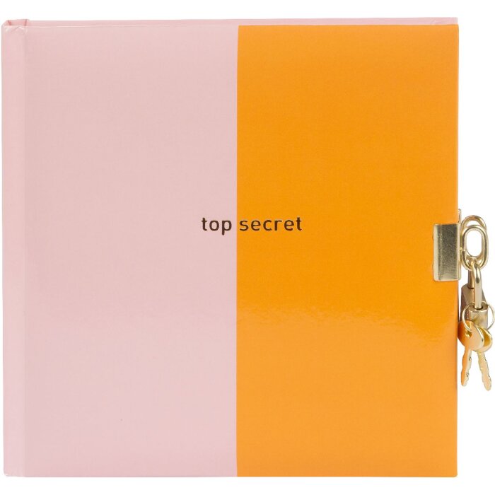 Goldbuch diář Coloration orange rosé 16x16 cm se zámkem a zlatou ražbou