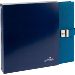 Složka na dokumenty Goldbuch Bella Vista Petrol 27x34 cm plátěná kovové zapínání
