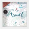 Goldbuch splněné přání Lets go travel 18x18 cm MDF box na peníze - rámeček na obraz