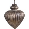 Clayre & Eef 6GL4536S Stříbrná ozdoba na vánoční stromeček Ø 10x12 cm