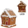 Clayre & Eef 6PR4341 Dekorace perníková chaloupka s LED 11x9x13 cm