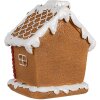 Clayre & Eef 6PR4341 Dekorace perníková chaloupka s LED 11x9x13 cm