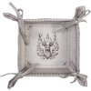 Clayre & Eef GTW47 Košík na chléb 35x35x8 cm Béžový design se sobem