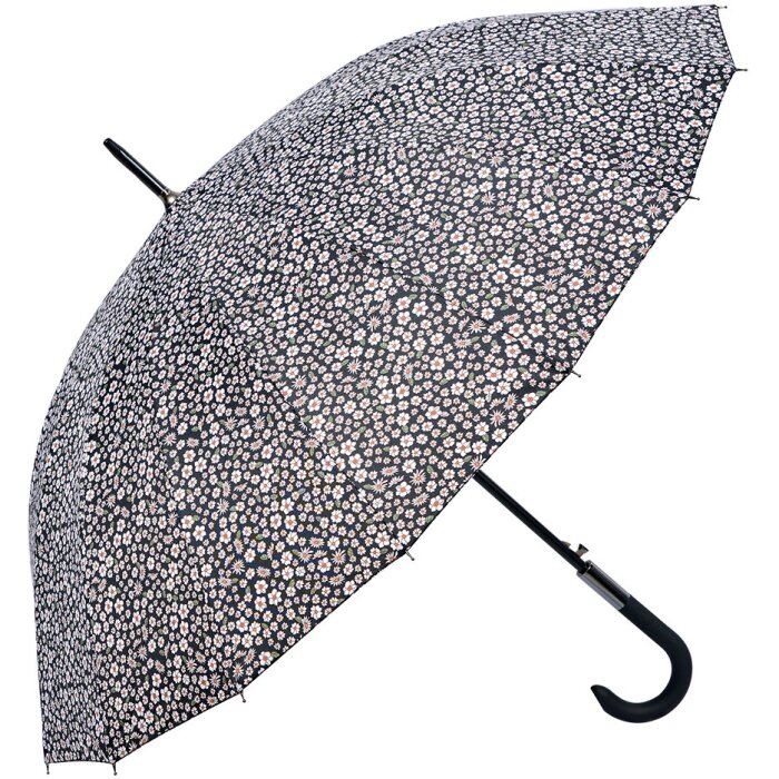 Juleeze JZUM0075Z Deštník květinový vzor černý 60 cm