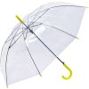 Juleeze JZUM0079Y Deštník transparentní žlutý 56 cm