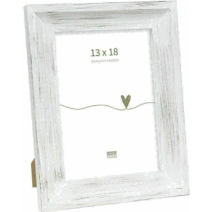 Deknudt S67UF1 Ručně malovaný obrazový rám bílý 13,0x18,0 cm