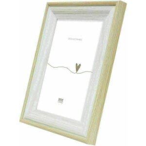 Deknudt S68VG1 obrazový rám bílý přírodní dřevo barevný okraj 40x60 cm
