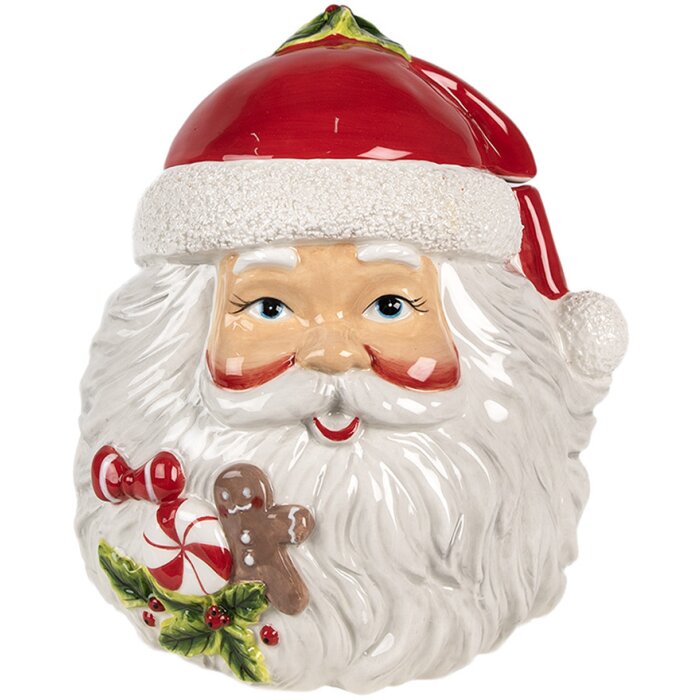 Clayre & Eef 6CE1856 Dóza s víčkem 20x17x22 cm Father Christmas