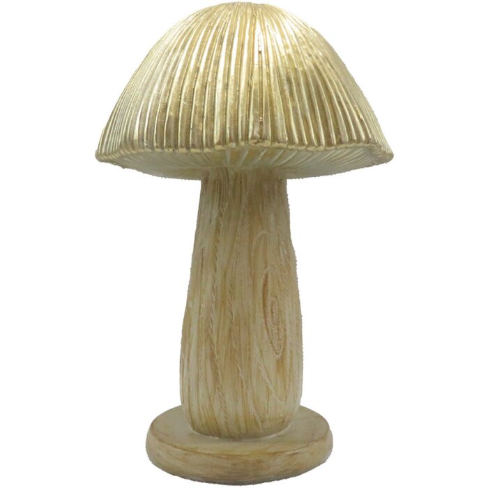 Clayre & Eef 6PR4156 Dekorace Houba Ø 13x20 cm přírodní vzhled dřeva