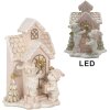 Clayre & Eef 6PR4229 Dekorace Domeček s medvídky LED 15x10x18 cm