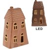 Clayre & Eef 6CE1798 Dekorace domeček s LED 10x6x16 cm