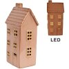 Clayre & Eef 6CE1840 Dekorace domeček s LED diodami 8x6x17 cm