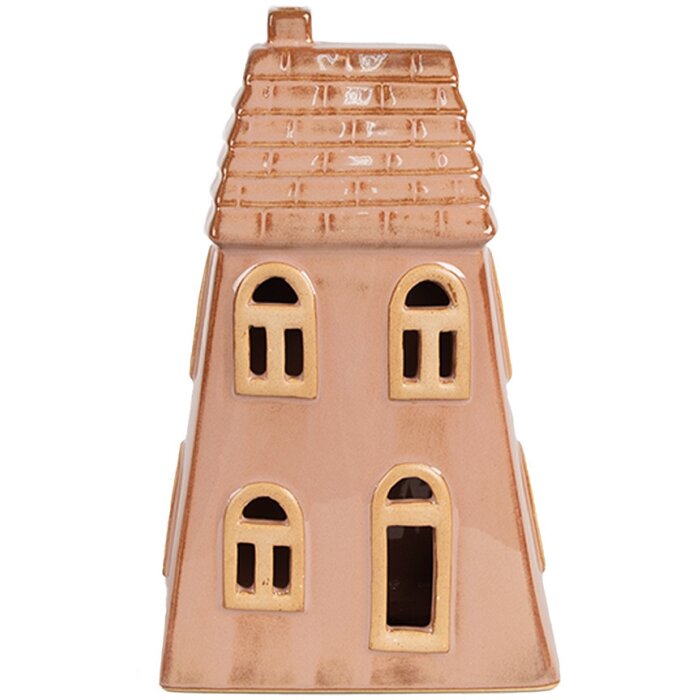 Clayre & Eef 6CE1841 Dekorace domeček s LED 10x6x16 cm