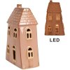 Clayre & Eef 6CE1841 Dekorace domeček s LED 10x6x16 cm