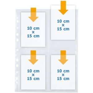 HERMA Postkartenhüllen 10x15 cm 10 Blatt transparent...
