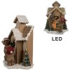 Clayre & Eef 6PR4168 Dekorace domeček s LED 15x10x18 cm
